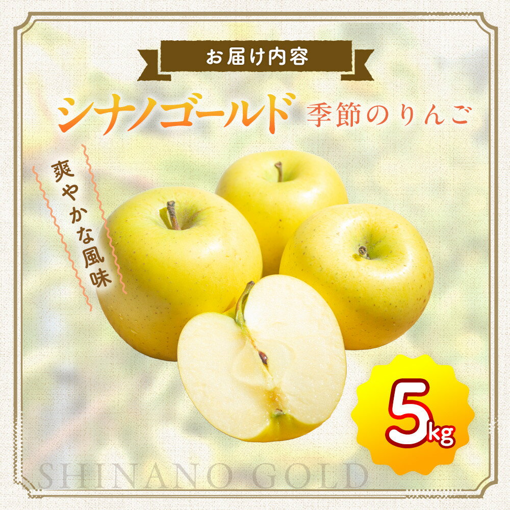 【ふるさと納税】季節のりんご『シナノゴールド』（5kg）（予約制）（りんご 林檎 フルーツ ビタミン 果物 くだもの 上伊那 宮田村 長野 信州 甘い 新鮮 人気 ギフト 贈答 お祝い プレゼント 贈り物 特産品） サムネイル3