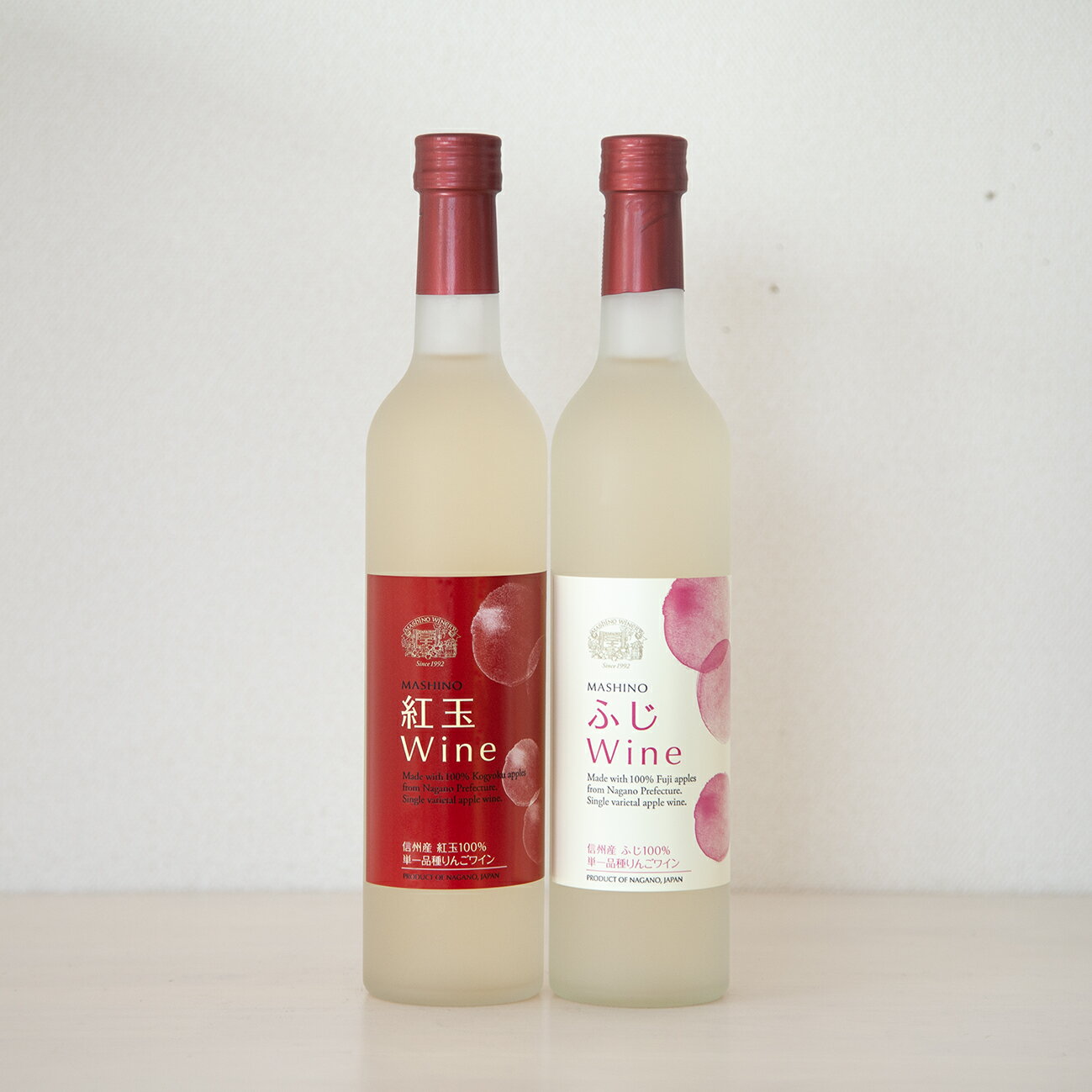 りんごワイン2本セット ふじ＆紅玉 長野県 信州 南信州 高森町 リンゴ お酒 アルコール フルーツワイン 信州まし野ワイン【配送不可地域：離島】