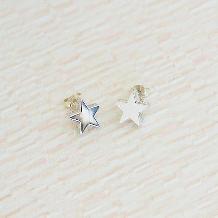 【ふるさと納税】ブランツ 星のピアス ｜ 星型 ピアス シルバー 立体 装飾 両耳 五芒星 星空 宙ジュエリー 鏡面 星 star スター 流星 シルバー 銀 耳飾り 天体 夜空 サムネイル2