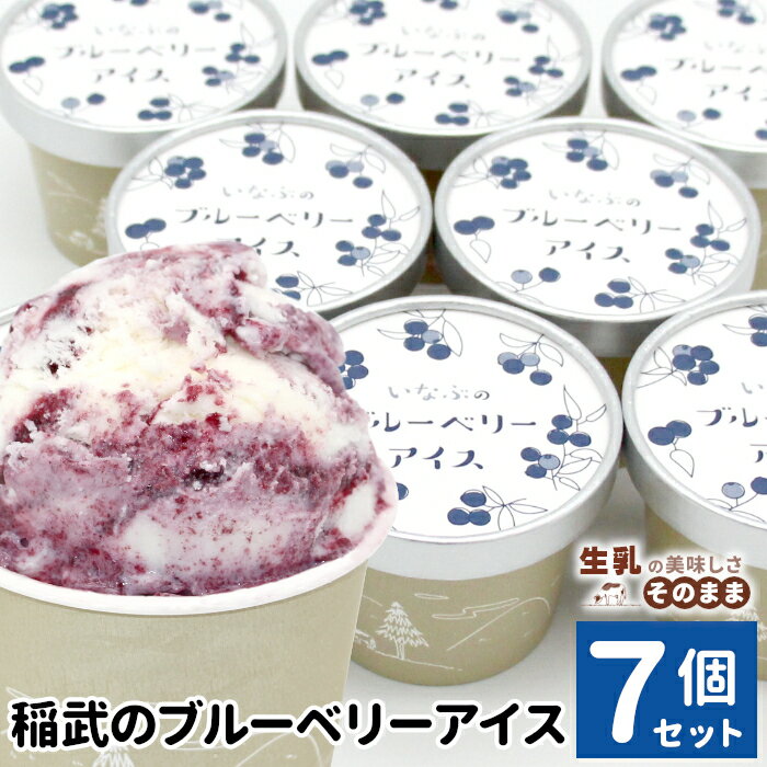 無農薬！除草剤不使用 稲武のブルーベリー アイス 7個入り80ml アイスクリーム 詰め合わせ 即日発送 ギフト 高級 生乳 ブルーベリー ソフトクリーム アイス フルーツ スイーツ 長野県 根羽村 5000円 5000円以内