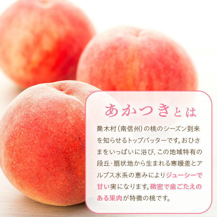 【ふるさと納税】【令和8年度発送先行予約品】8-J02 桃 あかつき 太鼓判・優糖生 約3kg 3kg 糖度 光センサー 8月 7月 南信州 喬木村 サムネイル2