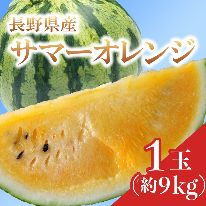 3201 長野県山形村産 すいか「サマーオレンジ」 1玉（9kg前後）