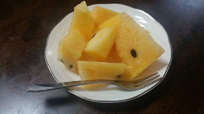 【ふるさと納税】3201 長野県山形村産 すいか「サマーオレンジ」 1玉（9kg前後） サムネイル2