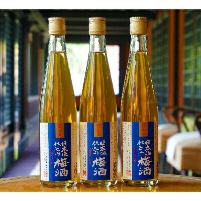 【ふるさと納税】 【8年たっぷり寝かせた】造り酒屋の梅酒 500ml ×3本 [福源酒造 長野県 池田町 48110468] お酒 梅酒 日本酒 まろやか 醸造元 蔵元 酒蔵 サムネイル2