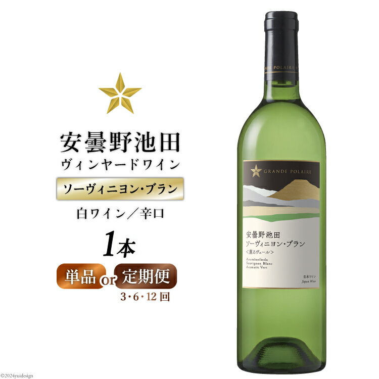 白ワイン ソーヴィニヨン・ブラン 750ml 【選べる発送回数】 サッポロ グランポレール 安曇野池田 ヴィンヤードワイン [池田町ハーブセンター 長野県 池田町 48110721] 定期便 1回 3回 6回 9回 12回 白 ワイン 辛口