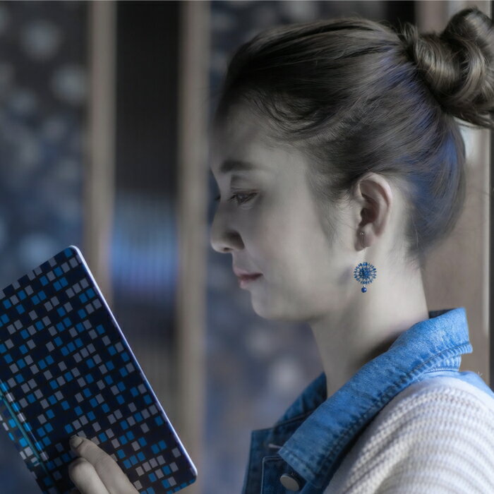 【ふるさと納税】(E)mk06-022 水くるま 郡上藍染 ラピスラズリ イヤリング 天然石 真鍮 美濃和紙 両耳用 手作り プレゼント 岐阜市/家田紙工[ANCA040] サムネイル3