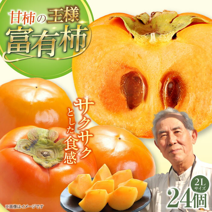 【12月より順次発送】岐阜市産 富有柿 2L【24個入り】 産地直送 フルーツ 柿 岐阜市/羽賀政夫[ANDZ002]