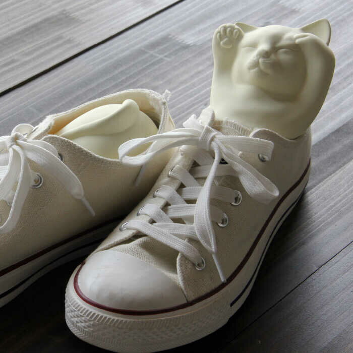 【ふるさと納税】【美濃焼】くつ 乾かす ネコ ちゃん 『 イエロー 』【丸健製陶】≪多治見市≫ 除湿 消臭 抗菌 [TAY005] サムネイル2