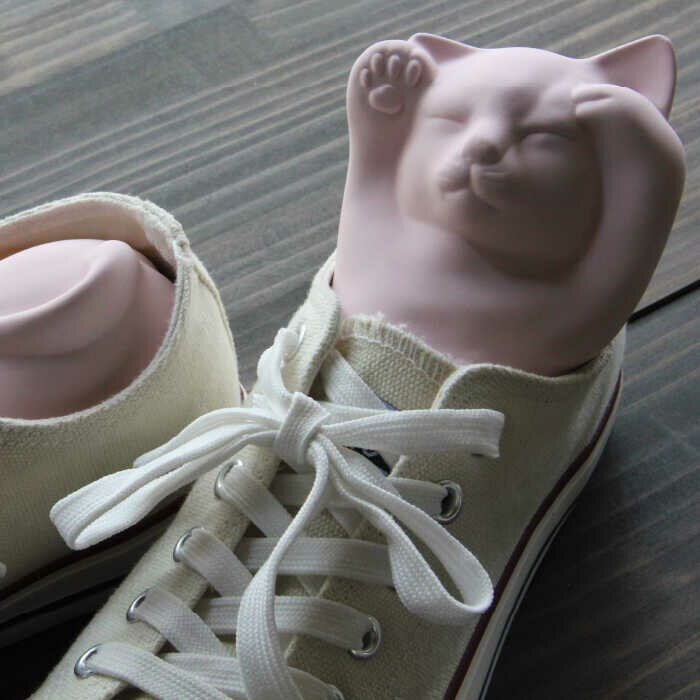 【ふるさと納税】【美濃焼】くつ 乾かす ネコ ちゃん 『 ピンク 』【丸健製陶】≪多治見市≫ 除湿 消臭 抗菌 [TAY006] サムネイル2