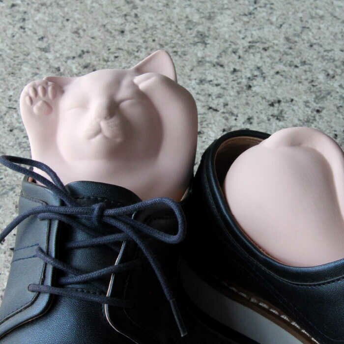 【ふるさと納税】【美濃焼】くつ 乾かす ネコ ちゃん 『 ピンク 』【丸健製陶】≪多治見市≫ 除湿 消臭 抗菌 [TAY006] サムネイル3