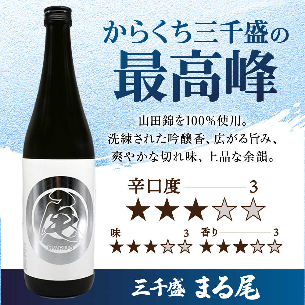 【ふるさと納税】【日本酒】 純米大吟醸 業物Wazamono 限定品 【まる尾】 入り 2本セット 多治見市 / 三千盛 極上 辛口 飲み比べ[TBC011] サムネイル3