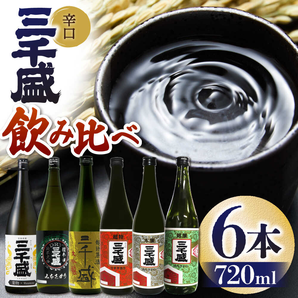 【日本酒】 三千盛定番6本セット 多治見市 / 三千盛 極上 辛口 飲み比べ[TBC013]