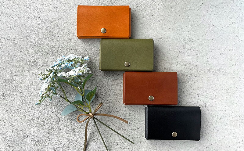 【ふるさと納税】本革 ノンステッチ名刺入れ・カードケース 栃木レザー ファッション小物 革小物 シンプル カード入れ ビジネスシーン 手触りが良い 牛革 プレゼント ギフト サムネイル2