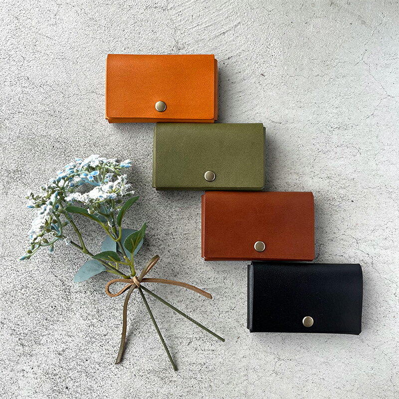 本革 ノンステッチ名刺入れ・カードケース 栃木レザー ファッション小物 革小物 シンプル カード入れ ビジネスシーン 手触りが良い 牛革 プレゼント ギフト