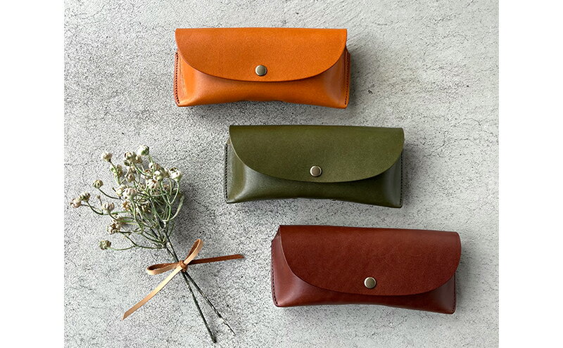 【ふるさと納税】本革 メガネケース 栃木レザー ファッション小物 革小物 シンプル 手触りが良い 牛革 プレゼント ギフト 自分用 サムネイル2