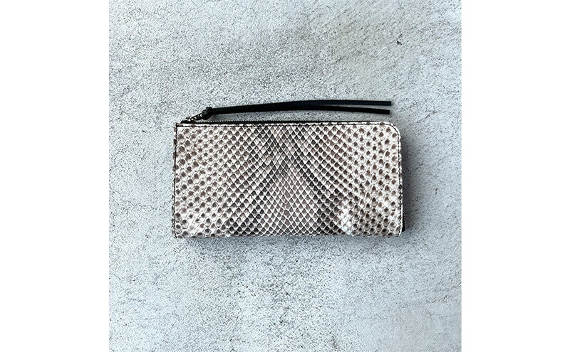 【ふるさと納税】本革 L字ファスナー長財布 ダイヤモンドパイソンレザー ファッション小物 イタリアンレザー プレゼント ギフト サムネイル3