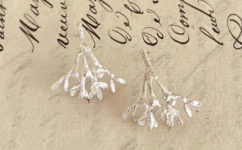 【ふるさと納税】ヤドリギminiピアス（SV）/ YUKIKO MATSUI アクセサリー ファッション シンプル ギフト サムネイル2