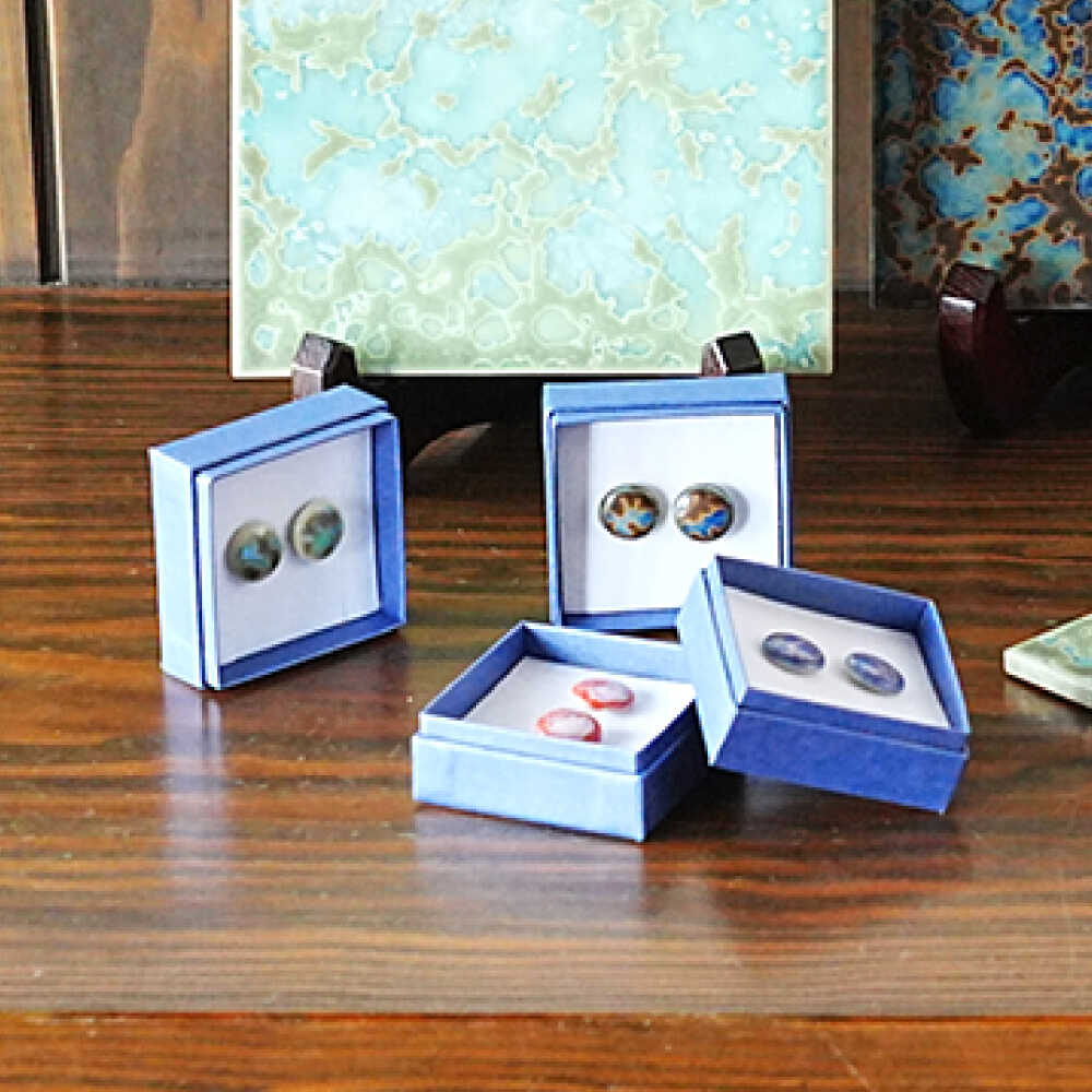 【ふるさと納税】【選べる4色タイプ】TILE ART Terra Collection ピアス 瑞浪市 / TILEmade アクセサリー タイル[AZCD007] サムネイル3