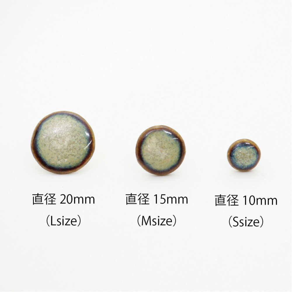 【ふるさと納税】【美濃焼】 黄緑むら タイル ピアス 直径15mm 瑞浪市 / TILEmade タイル アクセサリー ハンドメイド[AZCD029] サムネイル3