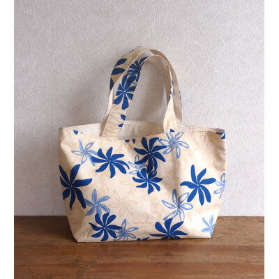 ハワイアントートバッグ(青色ティアレ柄)【1498081】
