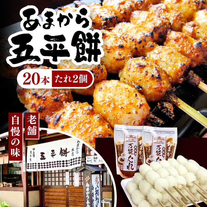 あまから 五平餅20本セット / 五平餅 手作り たれ付き 五平たれ たれ 調味料 郷土料理 名産品 餅 もち モチ 米 国産 甘い ご当地グルメ 岐阜名物 おやつ 軽食 バーベキュー BBQ 個包装 真空パック 手土産 人気 おすすめ 岐阜県 / 恵那市 /あまから [AUAE002]