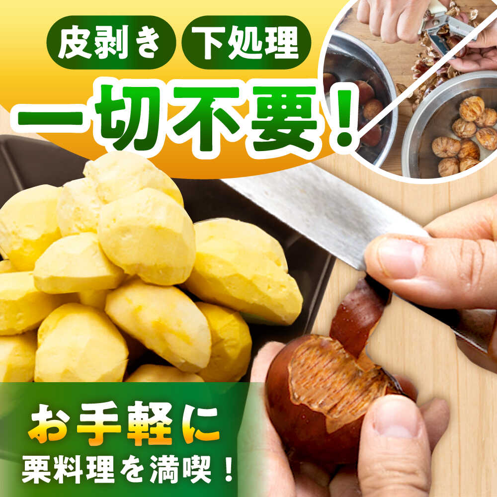 【ふるさと納税】冷凍むき栗「日本栗」 計500g（250g×2） / 栗 冷凍 生栗 くり むき栗 剥き栗 マロン 低温熟成 日本栗 国産 岐阜県 恵那市 産地直送 お取り寄せ /恵那市/えな笠置山栗園[AUAV005] サムネイル2
