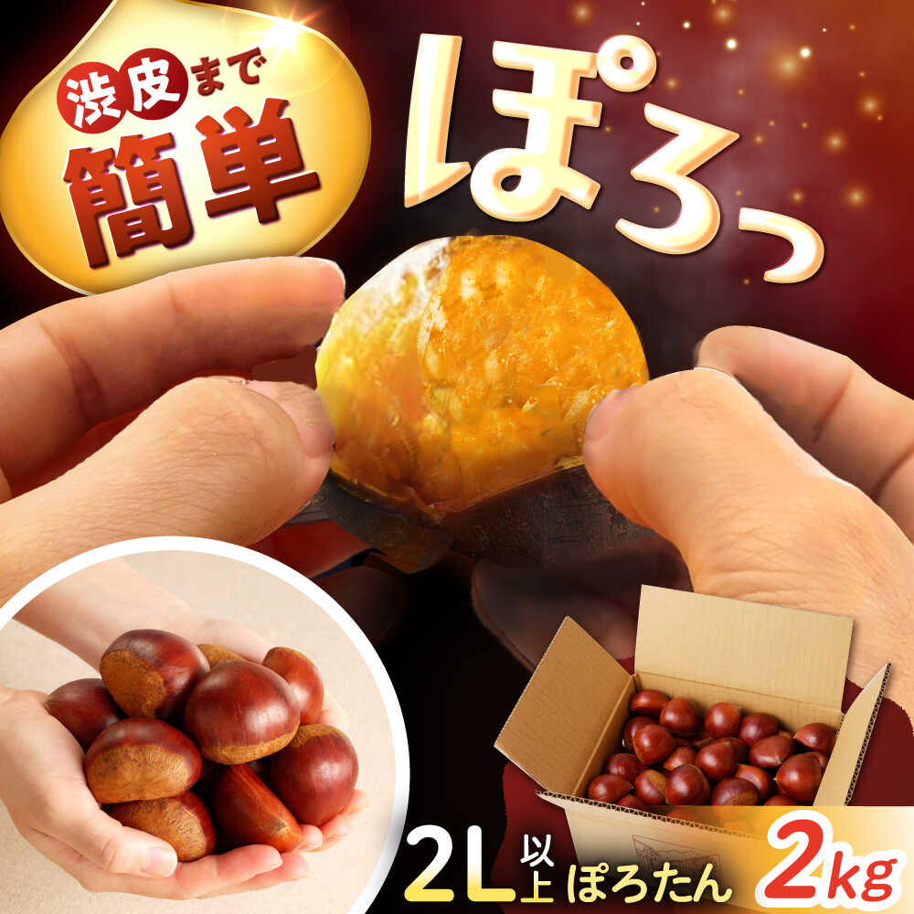 【先行予約】【2025年10月下旬より順次発送】岐阜県産栗「東美濃ぽろたん」2kg / 栗 くり ぽろたん 生栗 大粒 栗きんとん 和菓子 スイーツ デザート 産地直送 お取り寄せ 贈答 ギフト 人気 おすすめ 岐阜県産 恵那市産 /恵那市/東美濃農業協同組合[AUDS001]