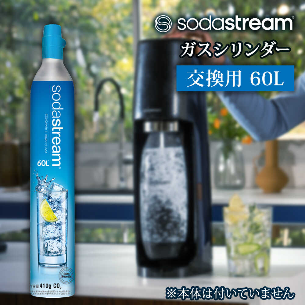 ソーダストリーム ガスシリンダー 交換用 60L / SodaStream 炭酸水 水 ソーダ水 回収用送り状付き【ソーダストリーム】[MDN004]