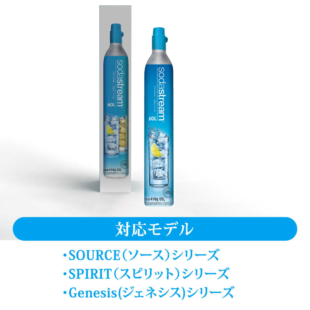 【ふるさと納税】【2本×2回定期便】ソーダストリーム ガスシリンダー交換用60L / SodaStream 炭酸水 水 ソーダ水 回収用送り状付き【ソーダストリーム】[MDN007] サムネイル3