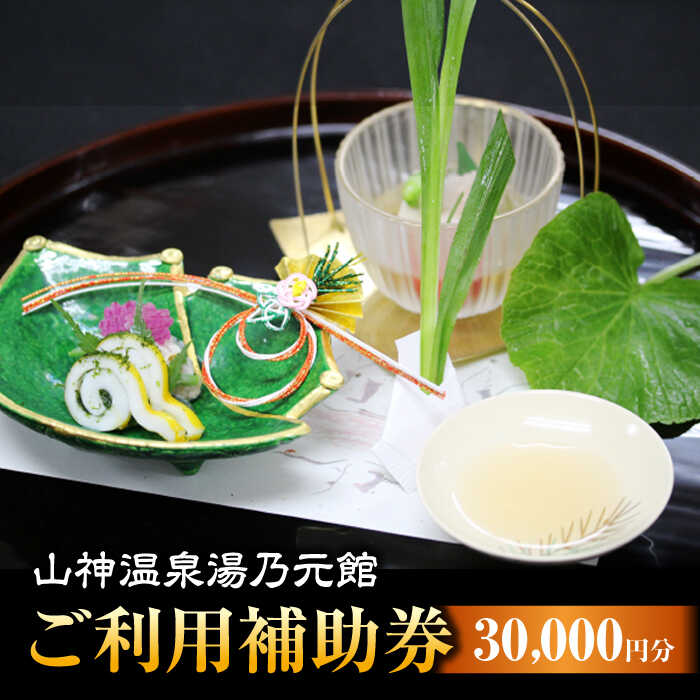 【山神温泉湯乃元館】＜ご宿泊・お料理のみ 共通＞ご利用補助券（30,000円分）★金・土・日曜限定★ [MFF007] 旅館 宿泊 温泉 旅行 観光 料理旅館 食事 会席