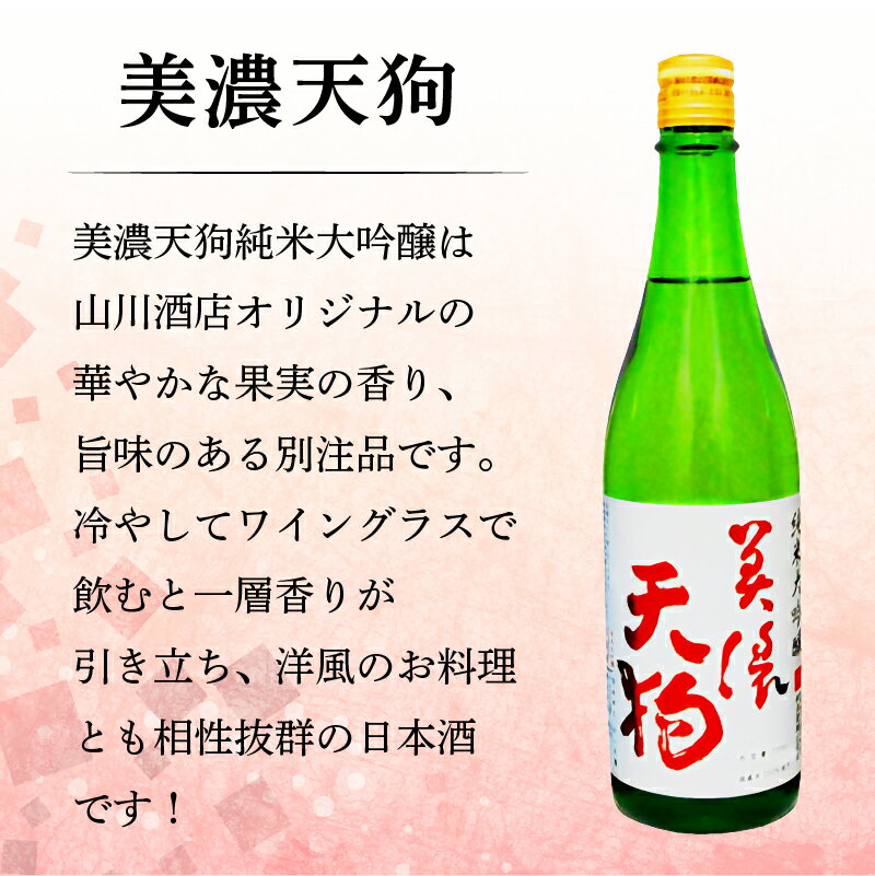 【ふるさと納税】日本酒　美濃天狗 純米大吟醸 + 明智光秀 本醸造 + 明智天海 純米酒　 720ml×3本セット サムネイル2