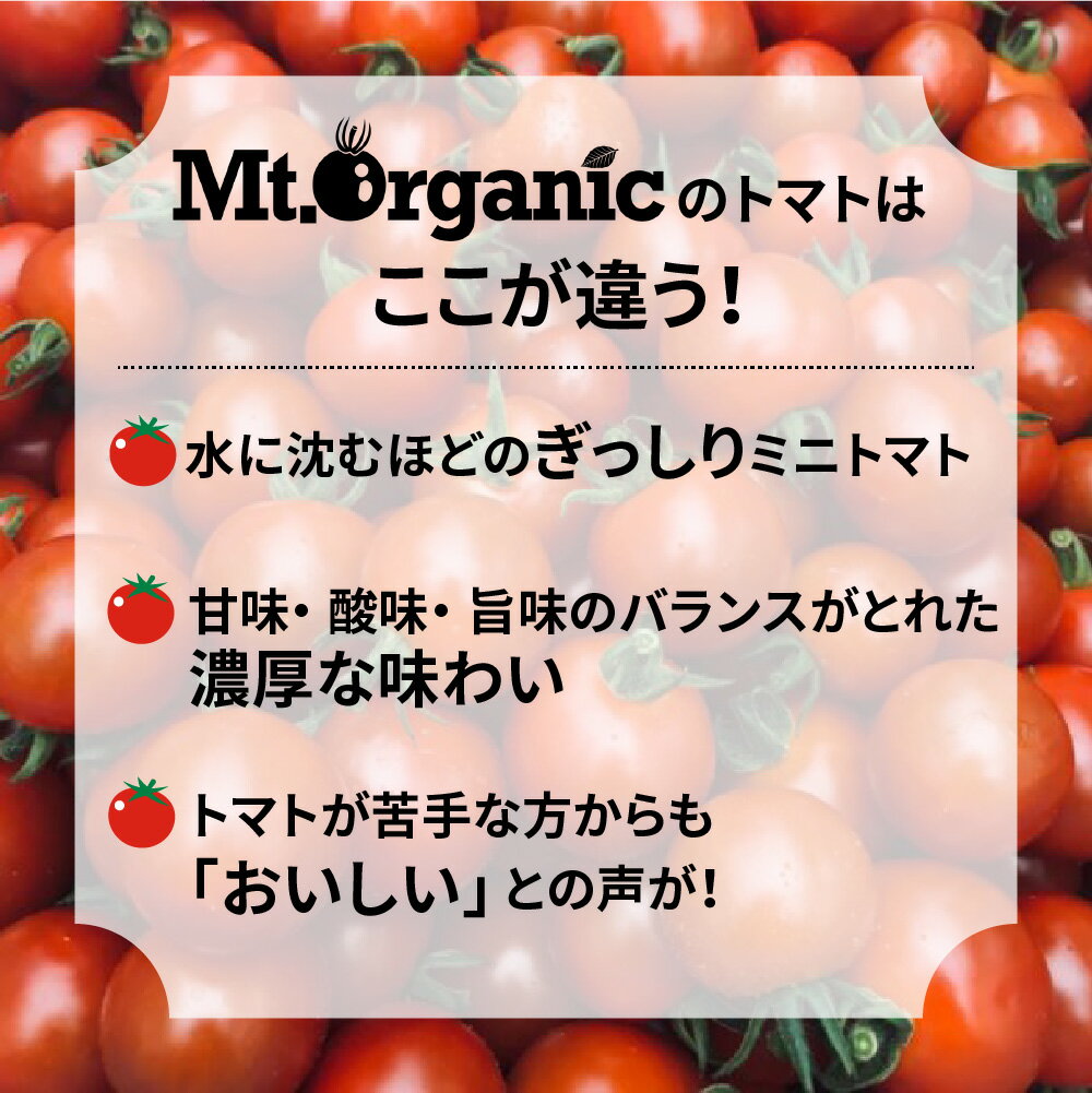 【ふるさと納税】《令和8年産先行予約》 オーガニック ミニトマト 約1.2kg 約4kg 選べる 農家直送 有機JAS認証 有機 プチトマト 2026年発送《hida0307》 サムネイル3