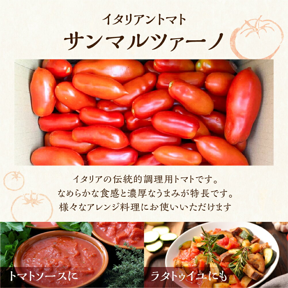 【ふるさと納税】【令和8年産先行予約】《期間・数量限定》 コクと旨味の有機大玉トマト サンマルツァーノ 調理用トマト ありがとうファーム 有機JAS認定 2.5kg とまと 大玉 甘い 特産 国産 野菜 訳あり 旬 有機野菜 訳アリ 送料無料 [Q633]《hida0307》 - 画像3