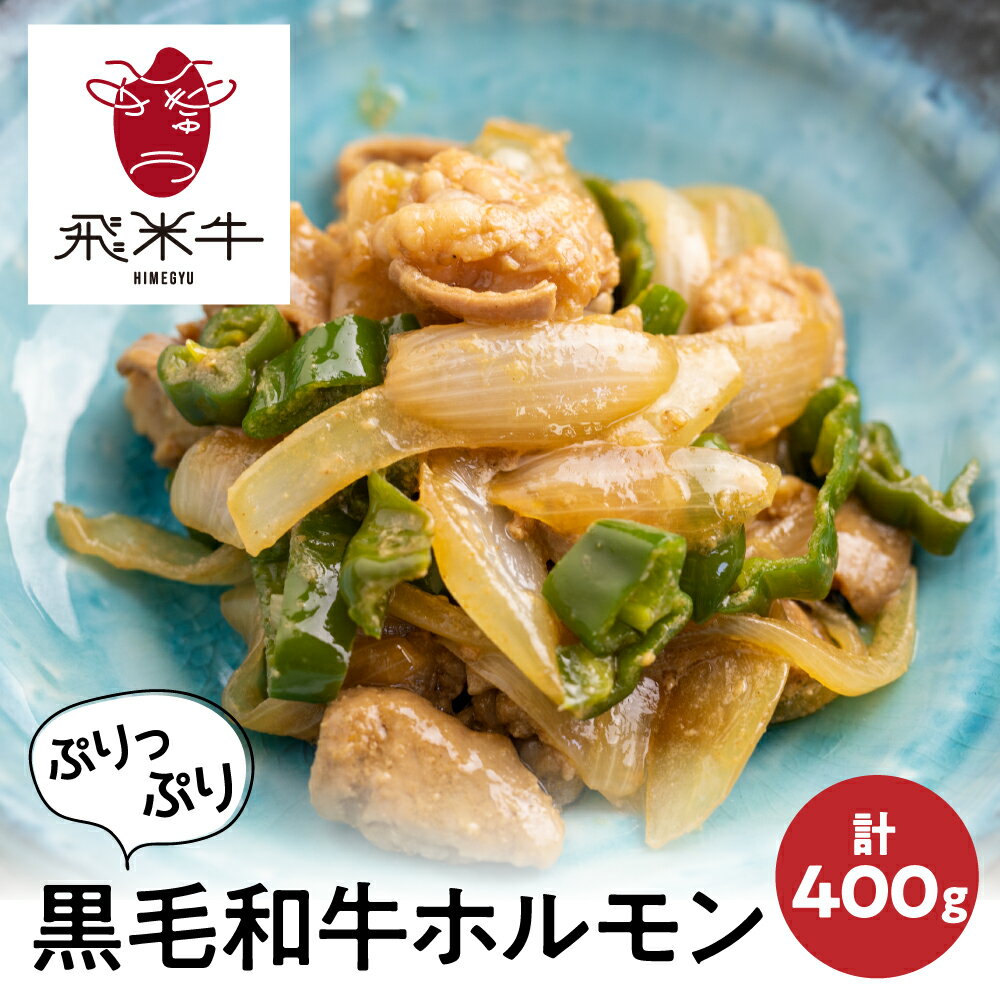 《簡易包装》飛米牛 ひめぎゅう 味付けホルモン 計400g 200g×2パック 個包装 焼肉 ホルモン 味付き肉 飛騨 BBQ バーベキュー 黒毛和牛 国産 冷凍 小分け [Q761_u] 8000円 8千円