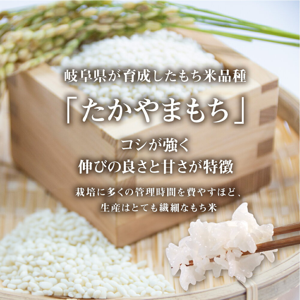 【ふるさと納税】令和8年産 2026年 10月〜発送 先行予約 もち米 3kg 6kg 選べる たかやまもち米 米 もち米 こめ ごはん 白米 岐阜県産 本巣市 お米 精米 おにぎり 弁当 やわらかい もちもち 餅 旨味 甘い 和食 寿司 アグリード [mt075] 12000円 ~ - 画像3