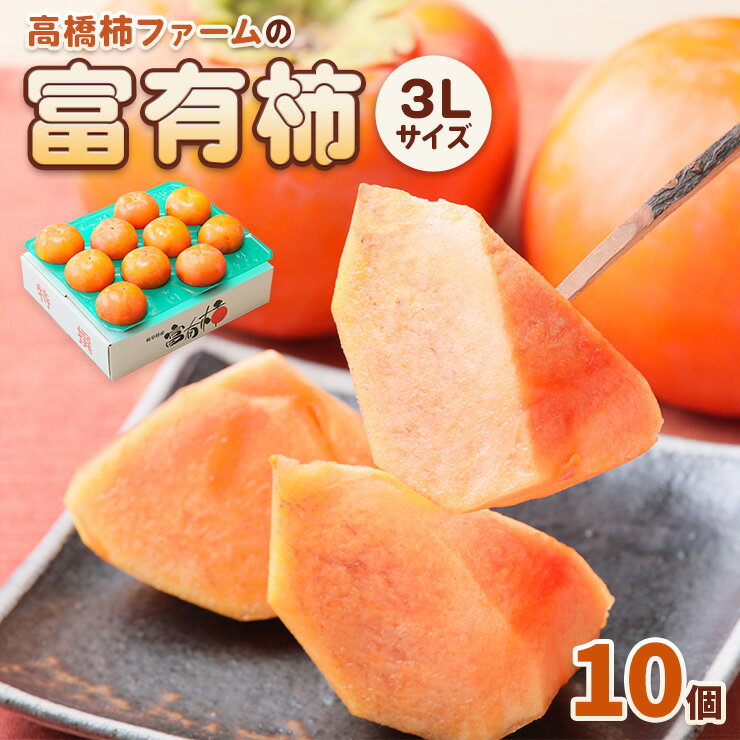 【先行予約】令和8年産 富有柿 3L 10個 ｜《2026年11月上旬より発送予定》カキ かき 果物 くだもの フルーツ 高橋柿ファーム 岐阜県 本巣市 [mt471] 15000円