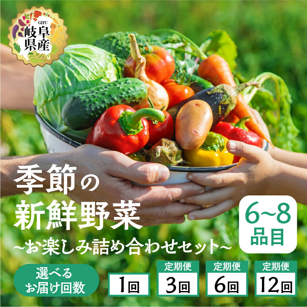 季節の野菜セットA 6〜8品目 選べる お届け回数 1回 3回 6回 12回 お届け 定期便 3か月 6か月 12ヶ月 品目おまかせ BBQ 春 夏 秋 冬 野菜 料理 自宅用 岐阜県産 本巣市 新鮮 やさい 数量限定 冷蔵 道の駅 織部の里 [mt1587] 8000円