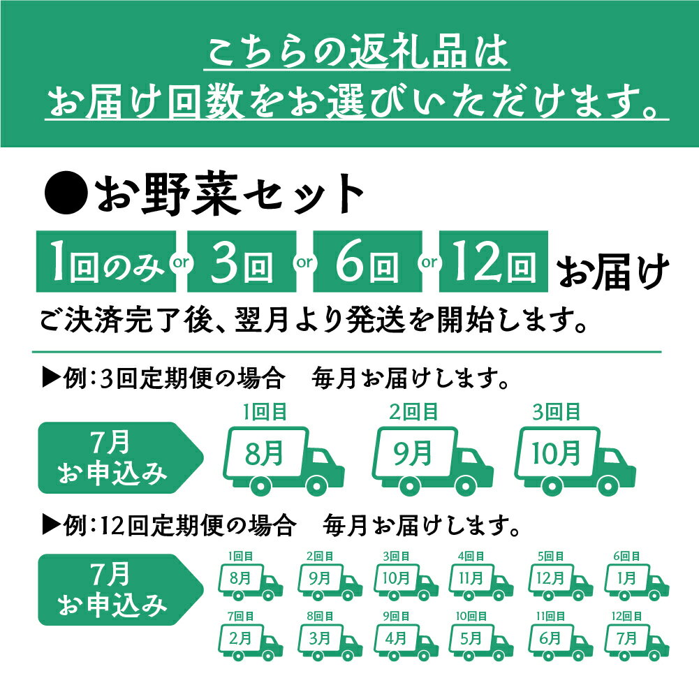 【ふるさと納税】季節の野菜セットA 6〜8品目 選べる お届け回数 1回 3回 6回 12回 お届け 定期便 3か月 6か月 12ヶ月 品目おまかせ BBQ 春 夏 秋 冬 野菜 料理 自宅用 岐阜県産 本巣市 新鮮 やさい 数量限定 冷蔵 道の駅 織部の里 [mt1587] 8000円 - 画像2