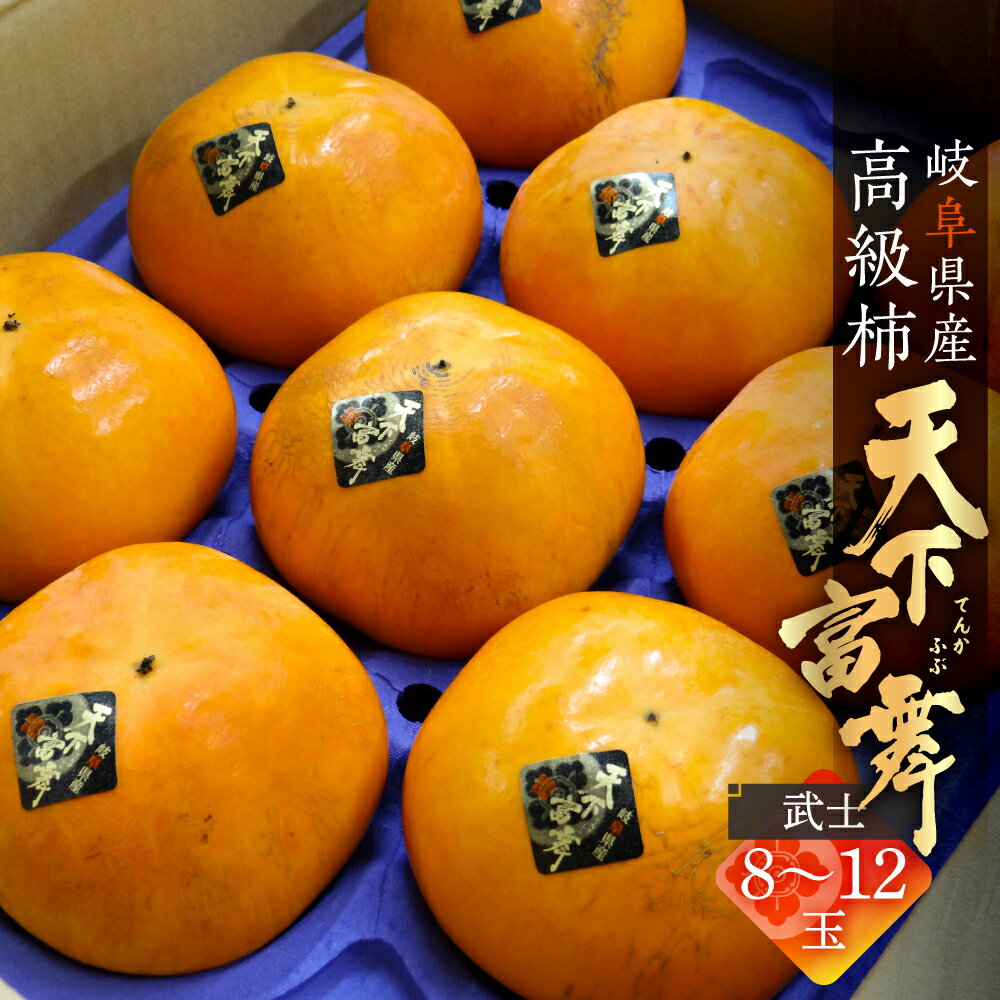 《先行予約》 令和7年産 岐阜の高級ブランド柿「天下富舞(てんかふぶ)」武士(もののふ) 8〜12玉入り【ご家庭用】10月下旬〜11月中旬に配送 [0959]｜かき 果物 フルーツ 高糖度 カキ 果物 くだもの 産地直送 岐阜県 本巣市 全農ぎふ 44000円