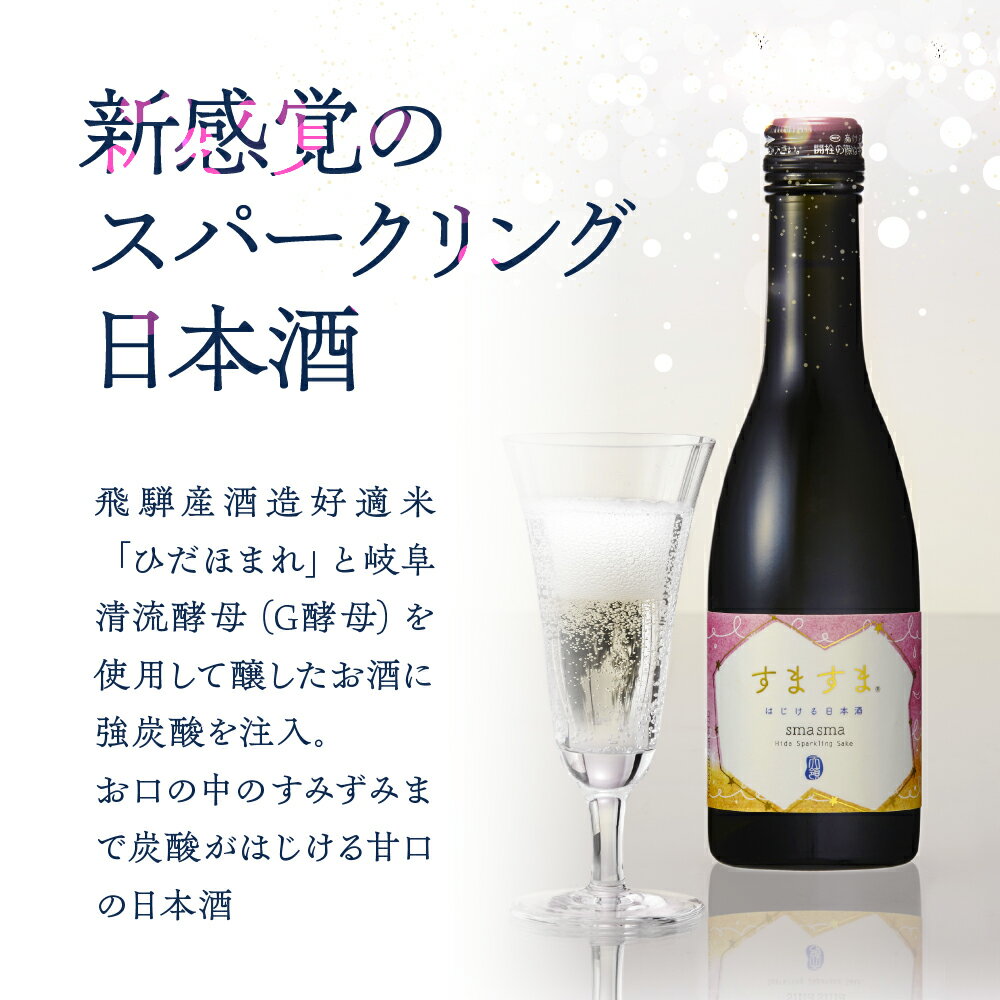 【ふるさと納税】 【年内順次発送】 【天領酒造】「すますま・グラス」セット（250ml×6本）グラス×2個 お酒 日本酒 スパークリング 炭酸 プレゼント 成人の日 成人式 新生活 18000円 岐阜県 下呂市年内配送 年内発送 年内に届く 年内お届け サムネイル2