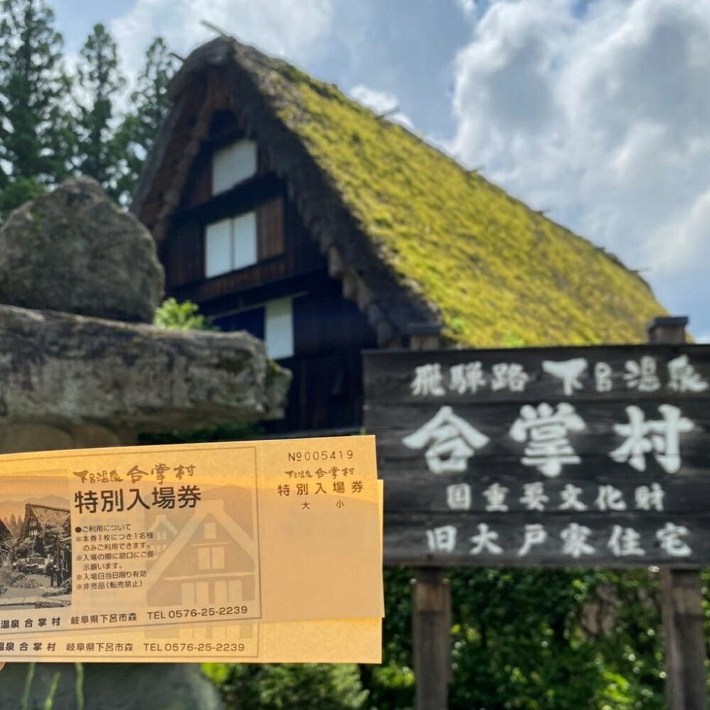 【ふるさと納税】下呂温泉合掌村入場券　2枚 (大人 2名様分)　観光施設 年中無休 合掌村 合掌造り チケット 陶芸体験 体験 足湯 5000円 岐阜県 下呂市 サムネイル3