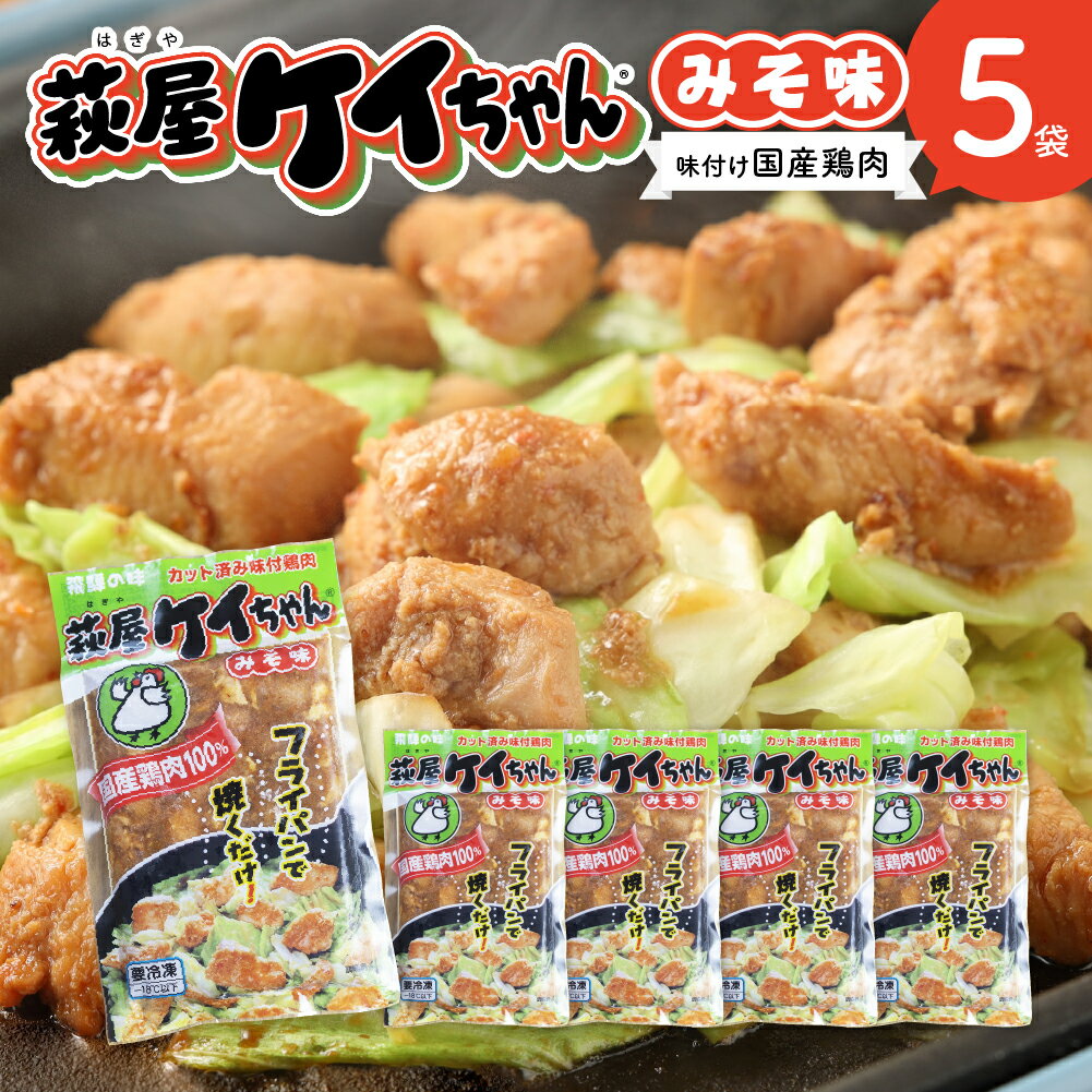萩屋ケイちゃん みそ味 5袋 味付き 鶏肉 (計1.15kg 230g×5袋) 冷凍配送 けいちゃん 鶏ちゃん 萩原チキンセンター 味噌 贈り物 ギフト 味付け 焼くだけ 鶏肉料理 晩御飯 おかず 惣菜 時短 簡単料理 アウトドア 下呂 下呂温泉 おすすめ 7000円