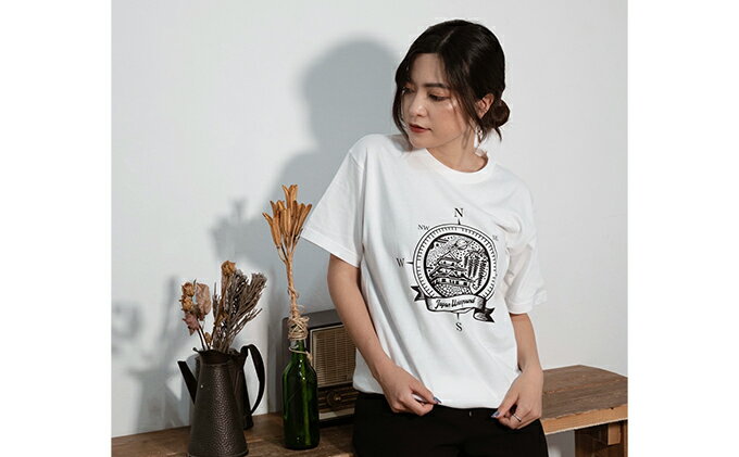 【ふるさと納税】揖斐川町 マンホールTシャツ 白 ファッション 服 男性 メンズ 女性 レディース お城 星空 花 土星 サムネイル3