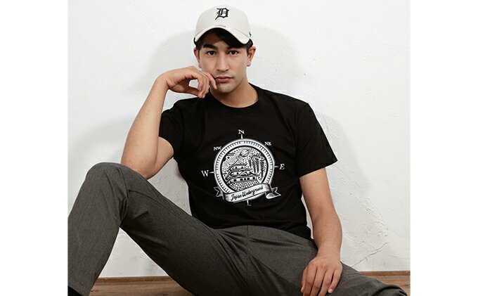 【ふるさと納税】揖斐川町 マンホールTシャツ 黒 ファッション 服 男性 メンズ 女性 レディース お城 星空 花 土星 サムネイル3