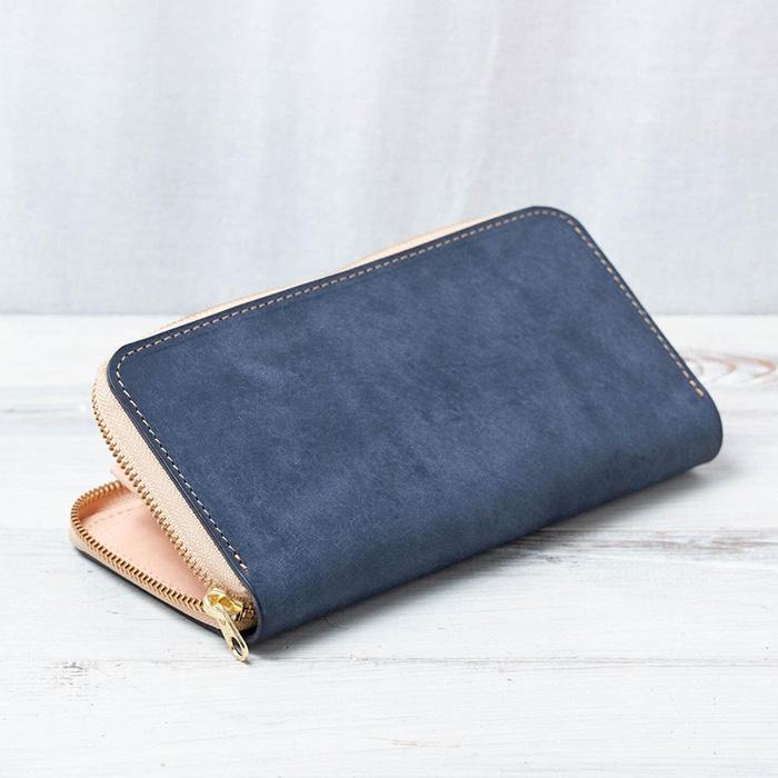 【ふるさと納税】イタリアンレザーの長財布　【ダークブラウン】【本革　高級牛革　タンニンなめし　フルレザー仕様】 サムネイル3