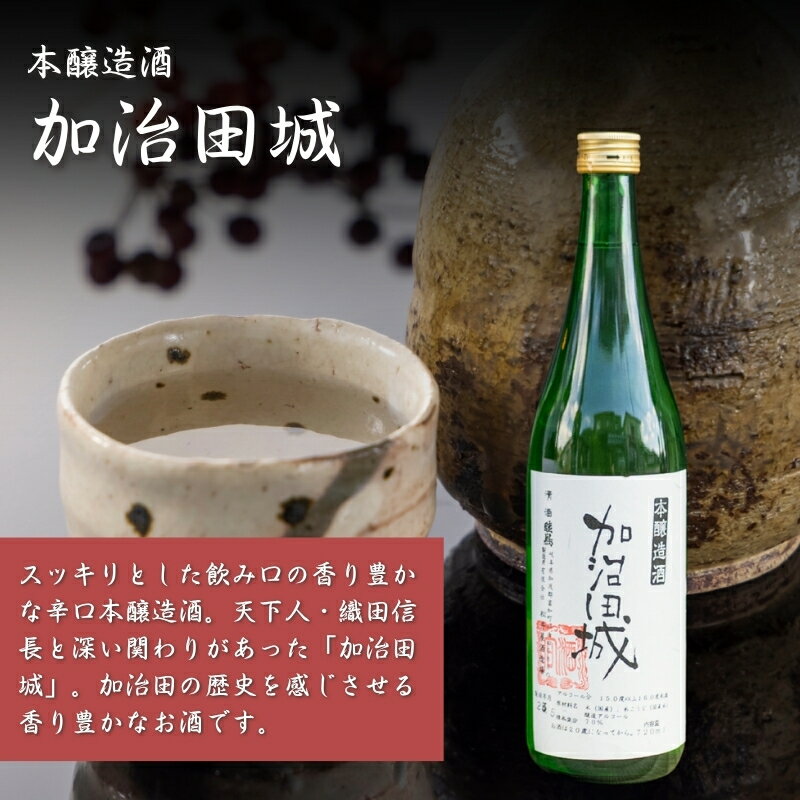 【ふるさと納税】本醸造酒「夕雲の城」×2本・「加治田城」×1本(720ml) サムネイル3
