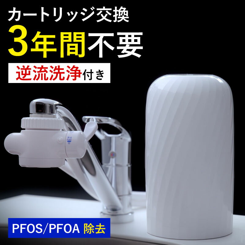 浄水器 ビューク 3年交換不要 逆流洗浄付 据置型浄水器 フッ素 PFAS PFOS PFOA 除去 カートリッジ 交換不要 活性炭 塩素 除去 浄水 据え置き 据置型 卓上型 蛇口 蛇口直結式 ポット型 ふるさと納税 ギフト プレゼント 岐阜県 ドリームバンク beaq