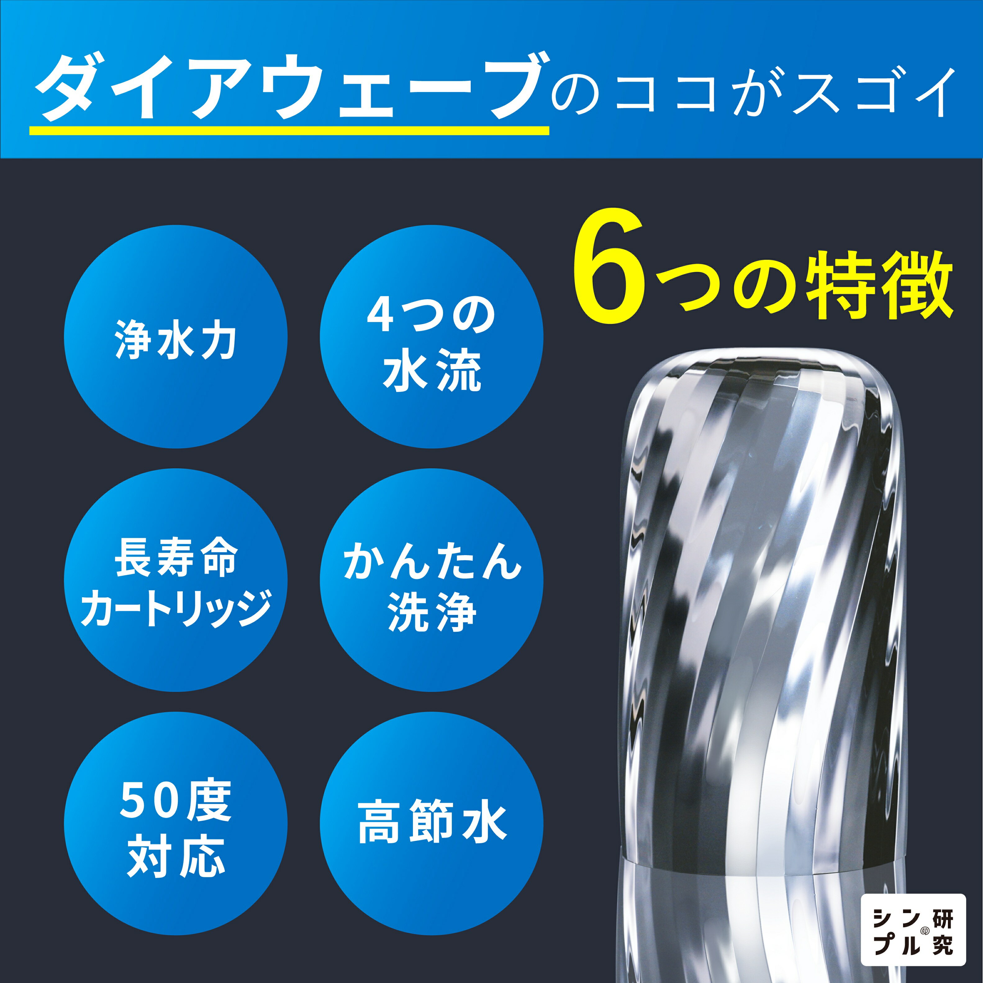 【ふるさと納税】NEW 浄水器 シリーズ累計販売10万台！楽天1位【上位モデル】☆新色 特許 3年間 カートリッジ 交換不要 逆流洗浄付 PFAS 除去 蛇口 取付簡単 据置型浄水器 塩素除去 ドリームバンク ビューク シンプルの研究 サムネイル2
