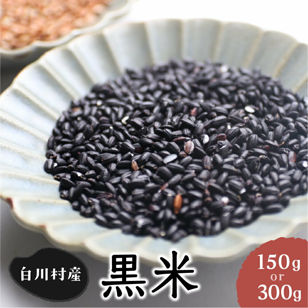 選べる 玄米 白川郷の古代米 黒米 150g 300g 1袋 もち米 紫黒米 雑穀米 国産 くろまい 岐阜県 白川村 観光地応援 3000円 6000円 [S050]