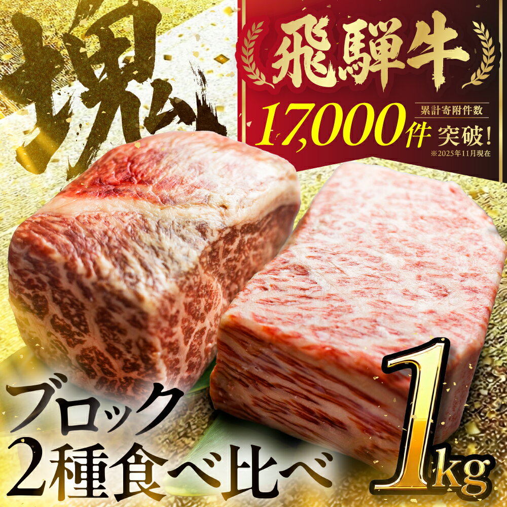 飛騨牛 ブロック肉 1kg 発送月が選べる 牛肉 ローストビーフ ステーキ 霜降り 赤身 500g JA飛騨 ひだ 肉 食べ比べ 訳あり 訳アリ 部位お任せ 不揃い 規格外 真空パック 黒毛和牛 BBQ 焼肉 キャンプ 人気 ランキング 白川村 [S090]
